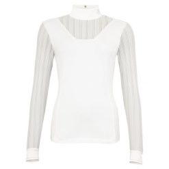 Koszulka do zawodów jeździeckich damska ANKY. Białe t-shirty damskie ANKY, m, bez wzorów, z elastanu, eleganckie, bez kołnierzyka. Za 318.45 zł.