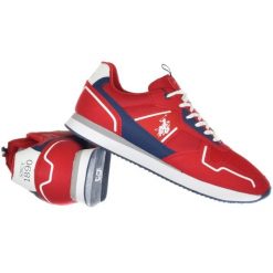 U.S. POLO U.S. Assn NOBIL004 Buty sportowe męskie. Czerwone eleganckie półbuty U.S. Polo Assn., z gumy, eleganckie, bez zapięcia. Za 324.80 zł.