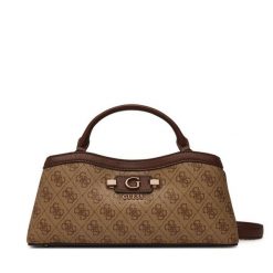 Torebka Guess. Brązowe torebki do ręki damskie Guess, z aplikacjami, bez dodatków. Za 584.99 zł.