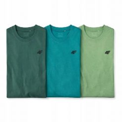 KOSZULKA MĘSKA LIMITOWANA 4F T-SHIRT KOMPLET ZESTAW 3 SZTUKI XL M3948 SS26. Koszulki sportowe męskie 4f, m, bez wzorów, z bawełny, bez kołnierzyka, bez ramiączek, na fitness i siłownię. Za 113.50 zł.