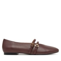 Baleriny Coccinelle. Brązowe baleriny damskie Coccinelle, bez wzorów, bez obcasa. Za 899.99 zł.