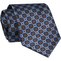 Męski Krawat - ALTIES - Klasyczny - Motyw Geometryczny. Krawaty i muchy Alties, bez wzorów, z tkaniny, eleganckie. Za 49.00 zł.