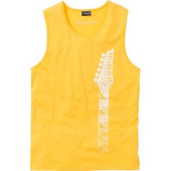 Koszulka tank-top z nadrukiem Slim Fit bonprix żółty. T-shirty męskie marki bonprix. Za 29.99 zł.