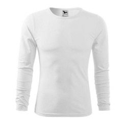 Męska Dopasowana Koszulka Z Długim Rękawem. Białe bluzki z długim rękawem męskie ALDER, m, bez wzorów, bez kołnierzyka. Za 65.99 zł.