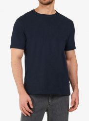 Koszulka bawełniana męska Didriksons Harald T-Shirt 3. Niebieskie t-shirty męskie Didriksons, l, bez wzorów, z bawełny, bez kołnierzyka. Za 171.50 zł.