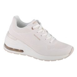 Buty do chodzenia, Skechers Million Air-Elevated Air 155401-WHT. Białe obuwie sportowe damskie Skechers, bez wzorów, z gumy, trekkingowe. Za 329.99 zł.