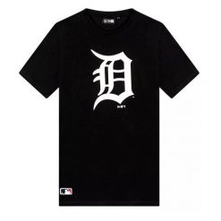 T-Shirt MLB Detroit Tigers New Era bleu marine. Niebieskie t-shirty damskie New Era, m, bez wzorów, z bawełny, klasyczne, bez kołnierzyka. Za 126.50 zł.