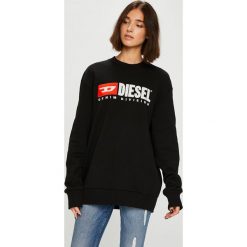 Diesel - Bluza. Czarne bluzy damskie Diesel, z aplikacjami, z bawełny. Za 569.90 zł.