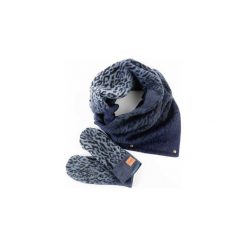 PROMOCJA Wełniany KOMPLET Szalik Rękawiczki. Niebieskie rękawiczki damskie Cadoaccessories, z bawełny. Za 240.00 zł.