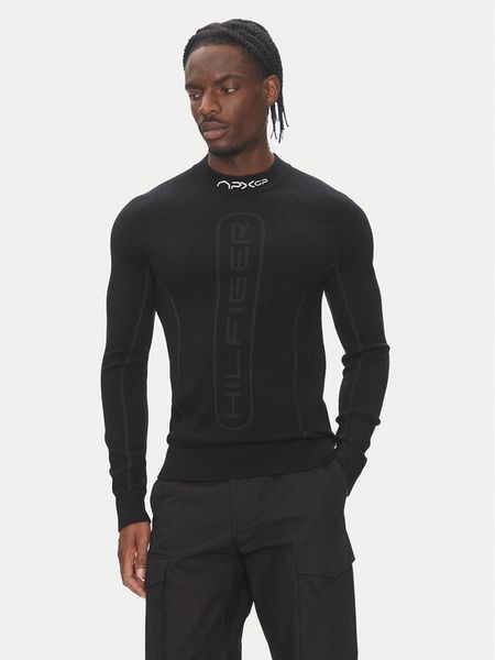 Tommy Hilfiger Longsleeve F1 Movie MW0MW41383 Czarny Slim Fit. Czarne bluzki z długim rękawem męskie Tommy Hilfiger, m, bez wzorów, z bawełny, bez kołnierzyka. Za 559.99 zł.