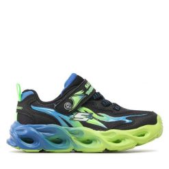Sneakersy Skechers. Czarne trampki i tenisówki chłopięce Skechers, bez wzorów, bez zapięcia. Za 219.99 zł.