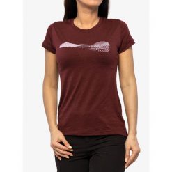 Koszulka merino damska Sensor Merino Air PT SS. Czerwone koszulki sportowe damskie Sensor, bez wzorów, bez kołnierzyka, bez ramiączek. Za 256.99 zł.