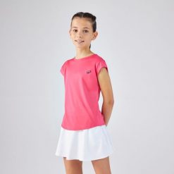 Koszulka tenisowa dla dziewczynek Artengo TTS Soft. Czerwone t-shirty i topy dla dziewczynek KUIKMA, bez wzorów, z elastanu, bez ramiączek. W wyprzedaży za 29.99 zł.