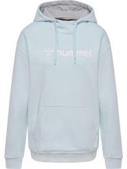 Bluza damska z kapturem Hummel Mover. Niebieskie bluzy damskie Hummel, na jesień, m, bez wzorów, z bawełny, z kapturem. Za 176.50 zł.
