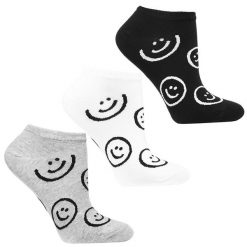 Stopki Z Uśmiechem Damskie Moraj Mix Kolor 3 Pary. Czarne skarpety damskie Moraj, bez wzorów, z materiału. Za 24.99 zł.