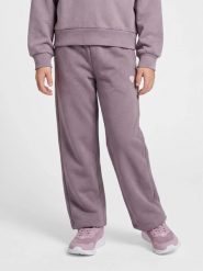Spodnie dla dziewczynki Hummel Bee Loose. Szare spodnie materiałowe dla dziewczynek Hummel, bez wzorów, z bawełny. Za 198.00 zł.