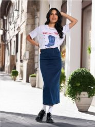 Koszulka z nadrukiem - biały. Białe t-shirty damskie Sinsay, l, bez wzorów, bez kołnierzyka. Za 17.99 zł.