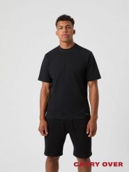 Bjorn_borg CENTRE High Neck T‑shirt czarny – BLACK BEAUTY. Czarne t-shirty męskie Björn Borg, m, bez wzorów, z materiału, wizytowe, bez kołnierzyka. Za 249.50 zł.