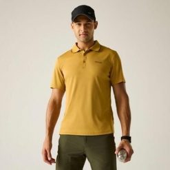 Męska koszulka polo Maverik V Quick Drying. Żółte koszulki polo męskie Regatta, m, bez wzorów, z poliesteru, bez ramiączek. W wyprzedaży za 89.99 zł.