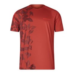 Koszulka Endura Botanic Ltd z nadrukiem S/s. Czarne koszulki sportowe damskie ENDURA, s, bez wzorów, ze skóry, sportowe, bez kołnierzyka. Za 179.99 zł.