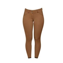 Damskie spodnie do jazdy konnej GEM John Full-grip. Brązowe spodnie materiałowe damskie GEM EQUITATION, bez wzorów, z materiału, z podwyższonym stanem. Za 592.00 zł.