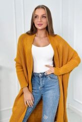 Sweter z rękawami typu nietoperz musztardowy. Swetry damskie KESI, l, bez wzorów, z wełny, bez kołnierzyka, plus size, bez ramiączek, bez kaptura. Za 123.43 zł.