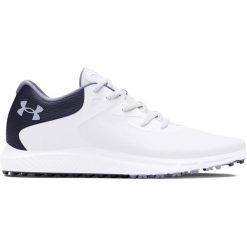 Damskie buty golfowe bez kolców Under Armour Charged Breathe 2. Białe obuwie sportowe damskie Under Armour, bez wzorów, na golfa. Za 438.00 zł.