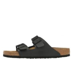 Klapki męskie Birkenstock Arizona. Brązowe sandały męskie Birkenstock, z materiału, bez zapięcia. Za 391.00 zł.
