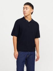 Jack & Jones Polo Cooper 12271483 Granatowy Regular Fit. Niebieskie koszulki polo męskie Jack & Jones, m, bez wzorów, z bawełny, bez ramiączek. Za 139.99 zł.