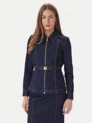 Luisa Spagnoli Kurtka jeansowa Vigana 542808 Granatowy Slim Fit. Niebieskie kurtki damskie Luisa Spagnoli, bez wzorów, z bawełny, bez kaptura. Za 1,366.99 zł.