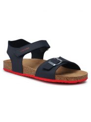 Geox Sandały J Ghita B. B J028LB 000EK C0735 D Granatowy. Niebieskie sandały chłopięce Geox, ze skóry, bez zapięcia. Za 139.99 zł.