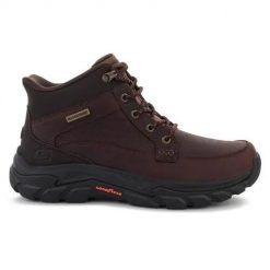 Buty trekkingowe męskie Skechers Slip-Ins Waterproof Relaxed Fit: Respected 2.0. Brązowe trekkingi męskie Skechers, za kostkę, trekkingowe. Za 572.00 zł.