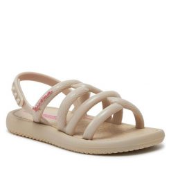 Sandały Ipanema. Brązowe sandały dziewczęce Ipanema, bez zapięcia. Za 49.99 zł.