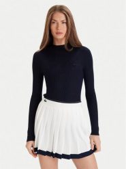 Lacoste Sweter AF4189 Granatowy Slim Fit. Niebieskie swetry damskie Lacoste, bez wzorów, z wełny, bez kołnierzyka, bez ramiączek, bez kaptura. Za 729.99 zł.