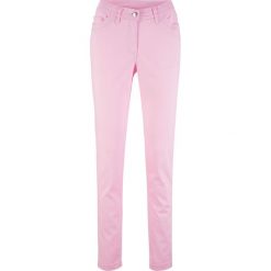 Spodnie "super-stretch" Skinny Fit bonprix jasnoróżowy kryształowy. Czerwone spodnie materiałowe damskie bonprix, bez wzorów. Za 41.99 zł.