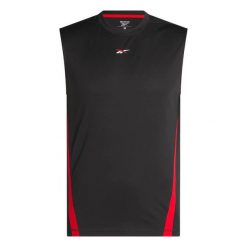 Koszulka Reebok Id Train Energy SLVLS Tech Tee. Czarne koszulki sportowe męskie Reebok, bez wzorów, bez kołnierzyka, bez ramiączek. Za 92.99 zł.