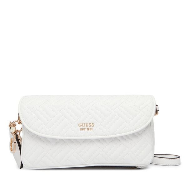 Torebka Guess. Białe listonoszki damskie Guess, z aplikacjami, bez dodatków. Za 371.99 zł.