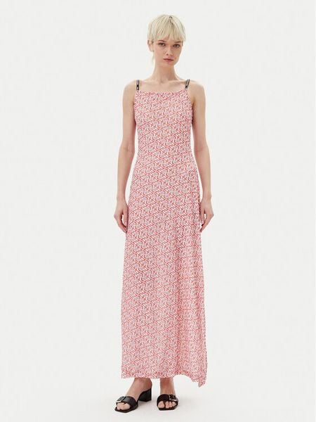 Karl Lagerfeld Jeans Sukienka letnia A2W13029 Różowy Regular Fit. Czerwone sukienki damskie Karl Lagerfeld Jeans, na lato, xl, bez wzorów, z jeansu, bez kołnierzyka, bez ramiączek. Za 339.99 zł.