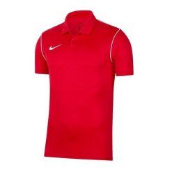 Męska Koszulka Polo Park 20 DriFIT. Czerwone koszulki polo męskie Nike, m, bez wzorów, bez kołnierzyka, bez ramiączek, trekkingowe. Za 138.99 zł.