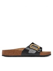Birkenstock Klapki Catalina Cushion Buckle 1029481 Czarny. Czarne klapki damskie Birkenstock, bez wzorów, ze skóry, bez obcasa. Za 499.99 zł.
