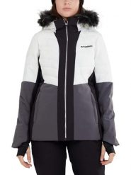 Kurtka narciarska damska Salina Padded Jacket. Białe kurtki damskie Fundango, l, bez wzorów, z poliesteru, bez kaptura, narciarskie. Za 699.00 zł.