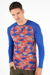 Koszulka męska z długim rękawem z 100% wełny Merino (230 g/m²) Woolona Asker. Niebieskie koszulki sportowe męskie WOOLONA, m, bez wzorów, z dzianiny, bez kołnierzyka, bez ramiączek, trekkingowe. Za 315.00 zł.