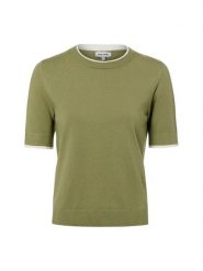 More & More Damska koszulka z dzianiny Kobiety drobna dzianina zielony jednolity, 40. Zielone t-shirty damskie More & More, bez wzorów, z dzianiny, bez kołnierzyka. Za 279.95 zł.