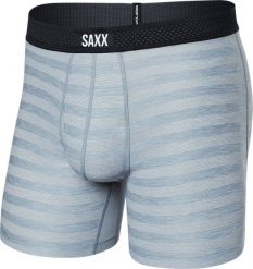 SAXX Bokserki męskie chłodzące / sportowe z rozporkiem SAXX DROPTEMP COOL Boxer Brief Fly błękitne S. Niebieskie bokserki męskie Saxx, m, bez wzorów. Za 116.99 zł.