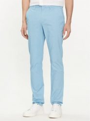 Tommy Hilfiger Chinosy Bleecker MW0MW26619 Błękitny Slim Fit. Niebieskie eleganckie spodnie męskie Tommy Hilfiger, m, bez wzorów, z bawełny. Za 459.99 zł.