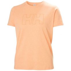 T-shirt damski Helly Hansen Tech Logo. Brązowe t-shirty damskie Helly Hansen, bez wzorów, sportowe, bez kołnierzyka. Za 195.00 zł.