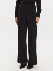 Calvin Klein Spodnie materiałowe K20K207647 Czarny Wide Leg. Czarne spodnie materiałowe damskie Calvin Klein, bez wzorów, z materiału. Za 519.99 zł.