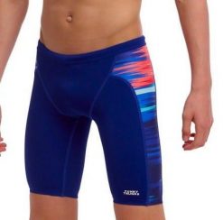 Spodenki FUNKY TRUNKS Storm At Sea - jammery chłopięce. Niebieskie kąpielówki dla chłopców FUNKY TRUNKS, bez wzorów, z elastanu. Za 199.00 zł.