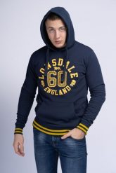 Bluza z kapturem Lonsdale Mamhead. Niebieskie bluzy męskie Lonsdale, m, bez wzorów, z polaru, z kapturem. Za 224.00 zł.