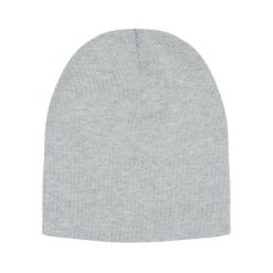 Jednokolorowa Czapka Zimowa Typu Beanie – Zimowa - Popielata. Szare czapki i kapelusze męskie His Story, na jesień, bez wzorów. Za 40.00 zł.